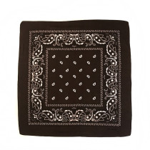Cheap Brown 28g 22*22in Bandannas 100% Cotton Multifunctional Neck Paisley Bandana Bibs
