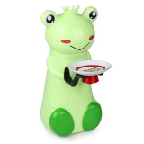 China factory funny plastic music green frog eat coin gift saving money piggi money box bank for kids