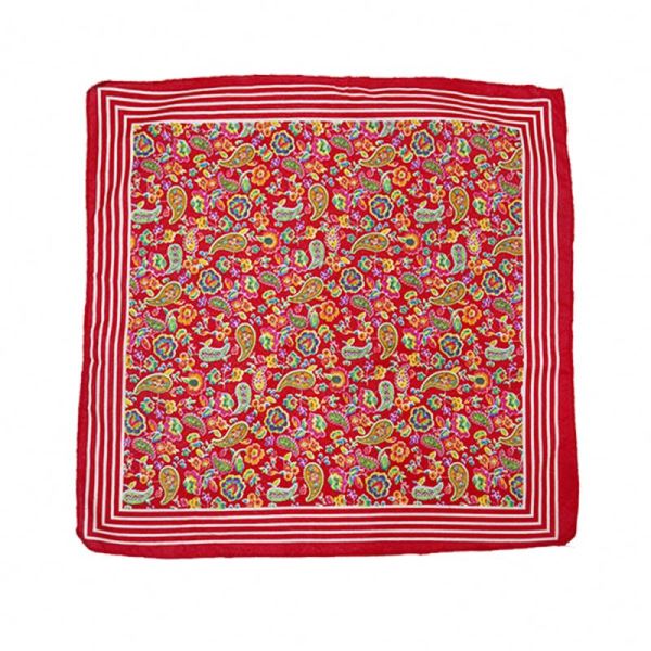 Customized Unisex Multifunctional 55X55Cm Headpiece Baby Bibs Bandana Cotton Bandana For Women Paisley Bandana