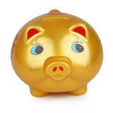 classic design best gift for children plastic saving coin lucky pig bank money boxes safe gold piggy bank