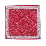 21 Inch Tie Dye Cotton Paisley Neckerchief Polyester Bandana Cashew Flower Design in Stock