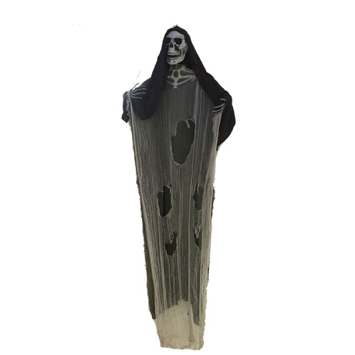 5 Feet Led Lights Grey Halloween Prop Life Size Skeleton Haunted House Decoration Halloween Skeleton