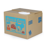 Manufacturer plastic brown paper coin box atm toy machine coin acceptor stealing mouse piggy bank