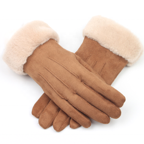 Women's Winter Warm Windproof Texting Butter Soft Suede Driving Gloves