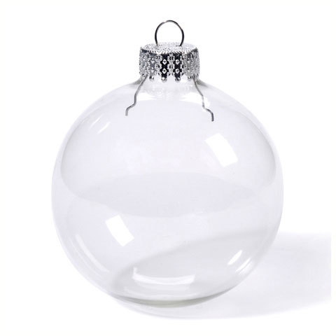 Giant Clear Glass Christmas Ball