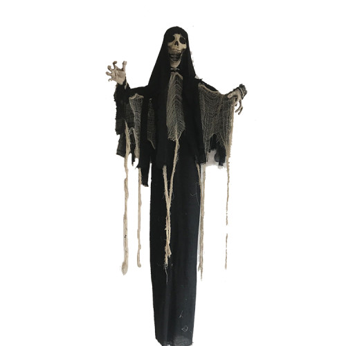 200cm Spider Web Clothes Skeleton Decoration Halloween Creepy Hanging Skeleton