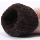 OEM  Winter Warm Women Cute Knitted Rabbit Fur Acrylic Polyester Gloves