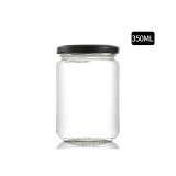 10oz Food grade cylinder glass pickled food jar with screw cap