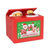 Wholesale factory price Christmas piggy for return gifts custom Santa Claus steal coin money box safe saving banks