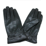 wholesale men's sheepskin leather gloves custom logo winter PU leather for women