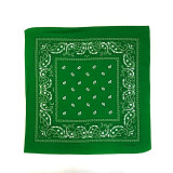 100% Cotton Light Purple Paisley Silk Screen Print Headwear Bandana 55x55cm Kerchief Cowboy Scarf