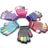 cheap price custom Kids Knitted Magic Gloves Teens Warm Winter Stretchy Full Fingers Gloves