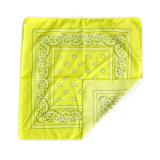 100% polyester 55 x 55 cm square paisley bandanna with stock pattern