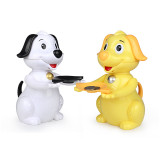 factory price cartoon design electric diet piggy bank yellow greedy dog eat coin atm bank toy for children