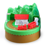 Loving design plastic music cat and mouse house piggy bank box electronic coin saving money box