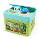 New arrival plastic dinosaur steal saving toy atm machine mechanical coin mini atm bank for kids