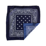 100% polyester 55 x 55 cm square paisley bandanna with stock pattern