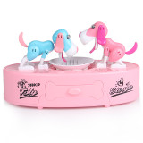 Good quality two robotic dogs rob game brown battery operated saving coin collector doggy piggy bank money box