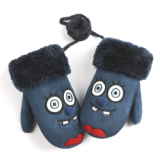 Kids Children Cute Cartoon Mittens Gloves Winter Warm Suede Gloves Mittens