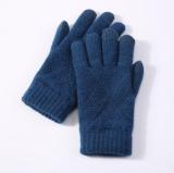 women winter wool gloves custom thick warm  knit touchscreen gloves