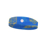 wholesale Bohemian style yoga Sweatband sport head band custom women nurse headband with button