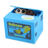 Xiaobxoing cheap price wholesale plastic blue box atm toys money saving box stealing monkey coin bank