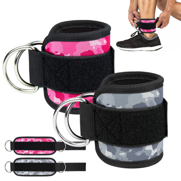 Adjustable Leg Straps with Neoprene Padding Lower Body Exercises Glute Workouts Kickbacks ankle strap for cable machine