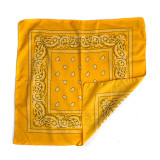 100% polyester 55 x 55 cm square paisley bandanna with stock pattern