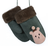 Kids Children Cute Cartoon Mittens Gloves Winter Warm Suede Gloves Mittens
