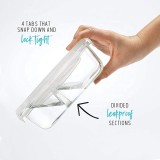 27oz 760ml microwave safe Glass Food box glass Meal Prep Containers with airtight Locking Lids