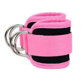 Adjustable Ankle Straps For Cable Machines Pink Gym Neoprene Fitness Padded Ankle Strap