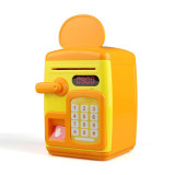 Popular children gift pink cartoon sticker plastic fingerprint password cash piggy atm toy safe money bank