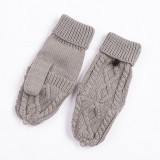 Ready to Ship Women Gloves Winter Girls Mittens Two Parts Half Finger Winter Mittens
