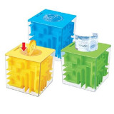 Cheap kids educational toys transparent plastic money box cash bank save maze game for sale