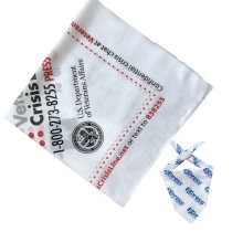 White 55*55cm 22*22inches Custom Logo Branding Bandana for Advertising