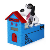 new product plastic children electric coin count machine bank dog house piggy digital money box for sale