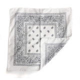 100% polyester 55 x 55 cm square paisley bandanna with stock pattern