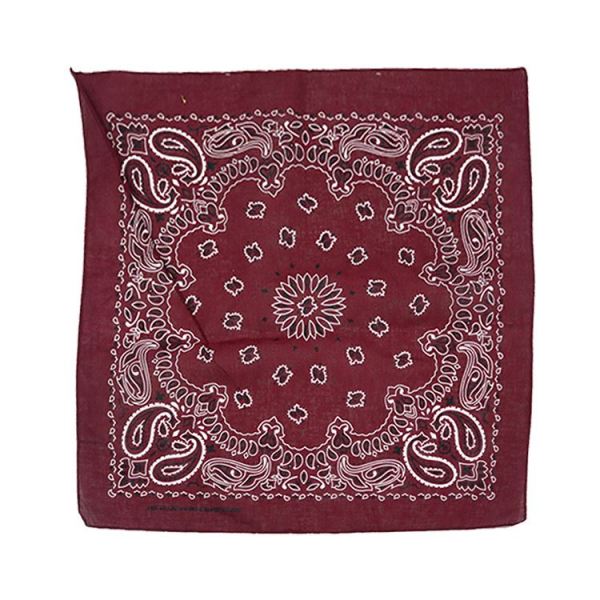 21 Inch Tie Dye Cotton Paisley Neckerchief Polyester Bandana Cashew Flower Design in Stock