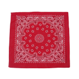 21 Inch Tie Dye Cotton Paisley Neckerchief Polyester Bandana Cashew Flower Design in Stock