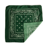 100% polyester 55 x 55 cm square paisley bandanna with stock pattern