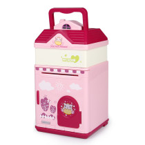 Good quality plastic funny pink house atm bank toys password electronic-piggy-banks-kids money cash box