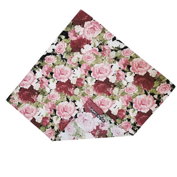 Multi-Function Custom 100% Organic Cotton Flower Bandanas