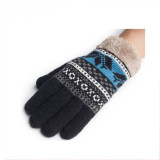 100% Acrylic Jacquard pattern winter keep warm Knitted Gloves
