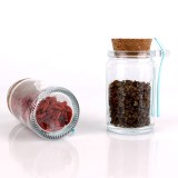 140ml 4oz glass bottle for spices packing with cork lid plastic spoon