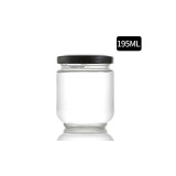 10oz Food grade cylinder glass pickled food jar with screw cap