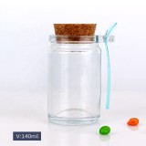 140ml 4oz glass bottle for spices packing with cork lid plastic spoon