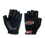 custom made Fingerless anti slip climbing gloves PU leather outdoor cycling sport gloves