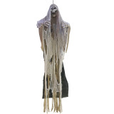 5 Feet Led Lights Grey Web Halloween Prop Life Size Skeleton Haunted House Decoration Halloween Skeleton