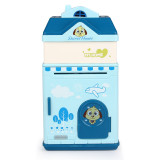 Good quality plastic funny pink house atm bank toys password electronic-piggy-banks-kids money cash box