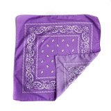 100% polyester 55 x 55 cm square paisley bandanna with stock pattern